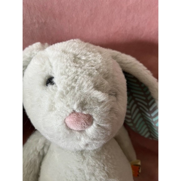 B You Minty Bunny 13” Plush Stuffed Animal. Peppy-mint green rabbit - Picture 3 of 5